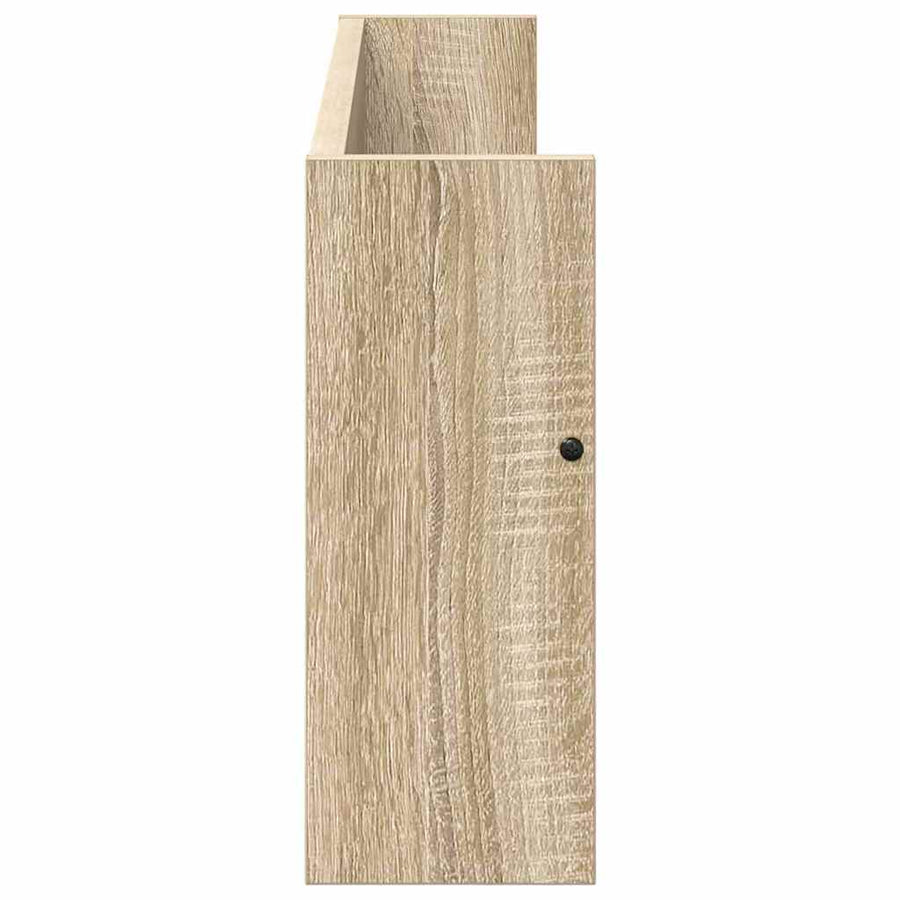 Tijdschrift Rek 2 Pcs Bewerkt Hout 80 x 12 x 30 cm Sonoma eiken