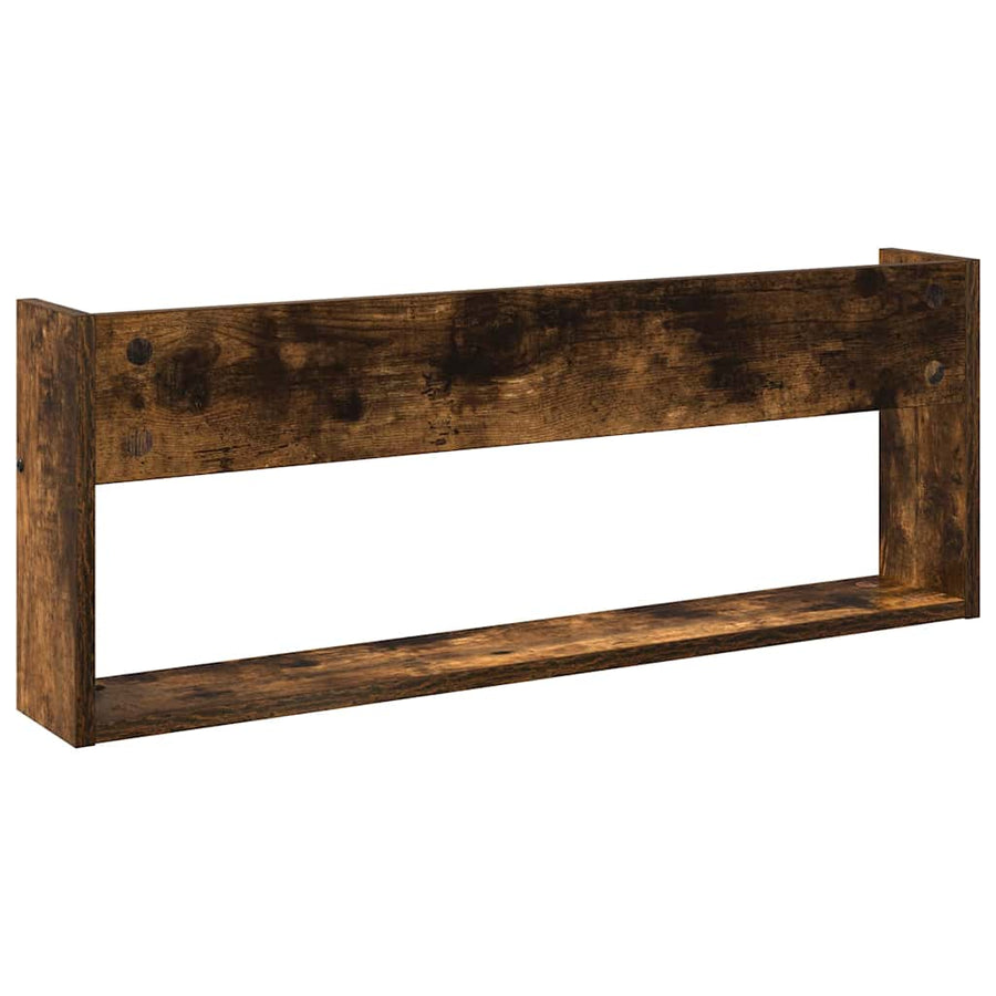 Tijdschrift Rek Bewerkt Hout 1 80 x 12 x 30 cm Gerookt eiken