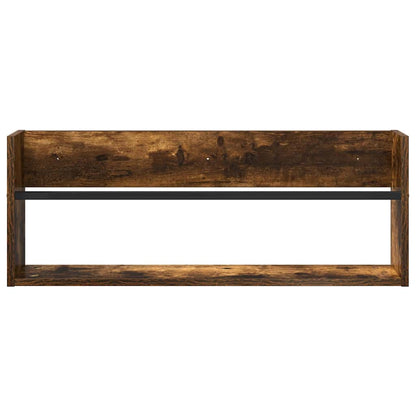Tijdschrift Rek Bewerkt Hout 1 80 x 12 x 30 cm Gerookt eiken