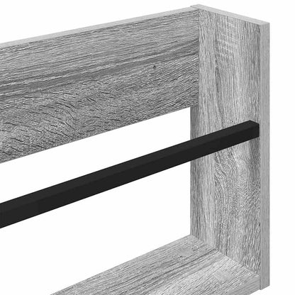 Tijdschrift Rek 2 Pcs Bewerkt Hout 80 x 12 x 30 cm Grijs sonoma