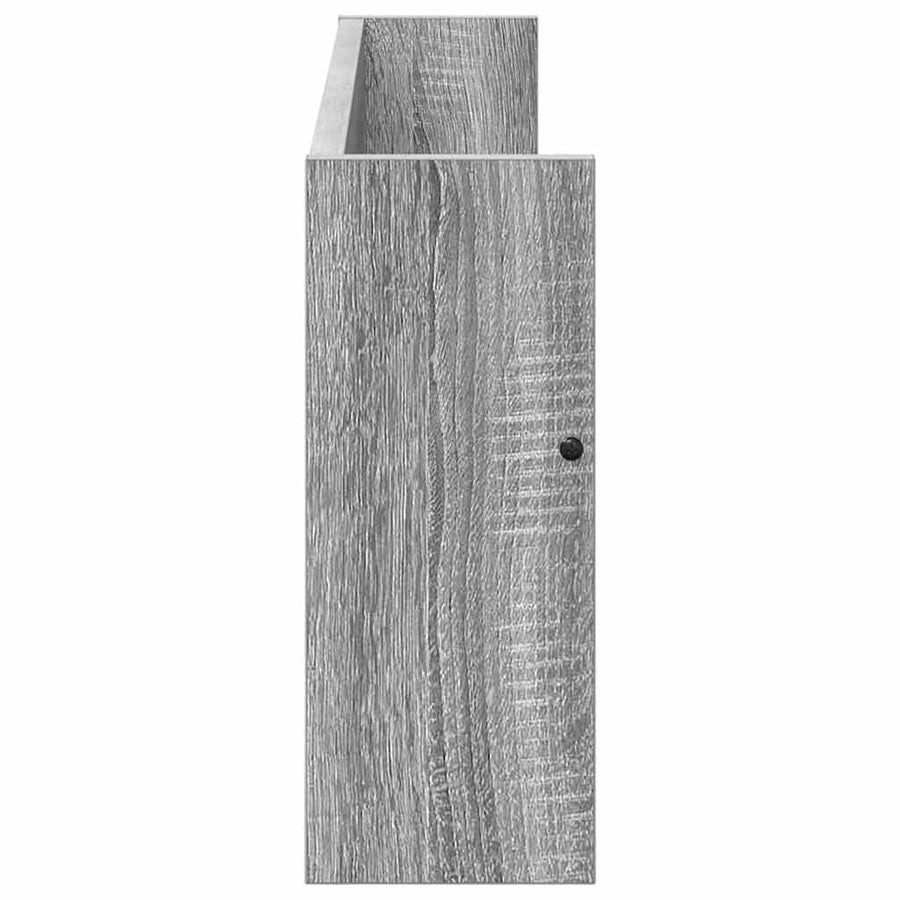 Tijdschrift Rek 2 Pcs Bewerkt Hout 80 x 12 x 30 cm Grijs sonoma