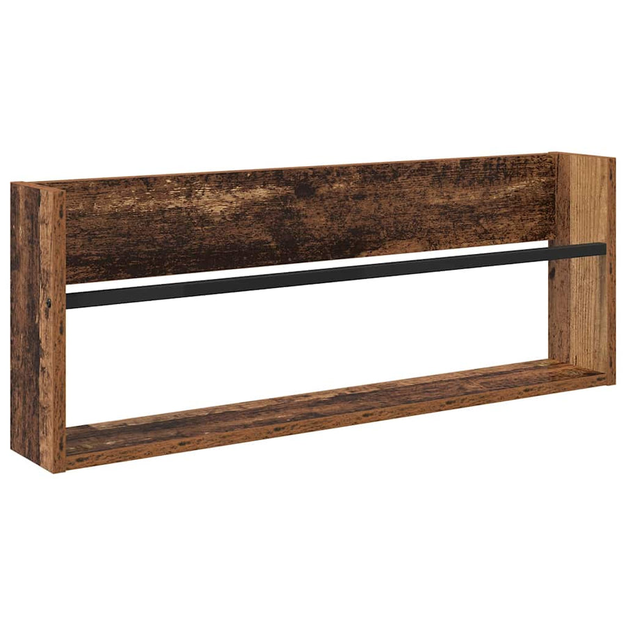Tijdschrift Rek Met Plank Oudhout Bewerkt Hout 1 80 x 12 x 30 cm Oud hout