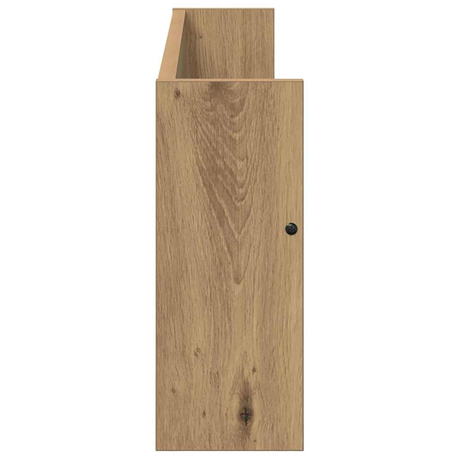 Tijdschrift Rek Artisan Eiken Bewerkt Hout 1 80 x 12 x 30 cm artisanaal eikenkleurig