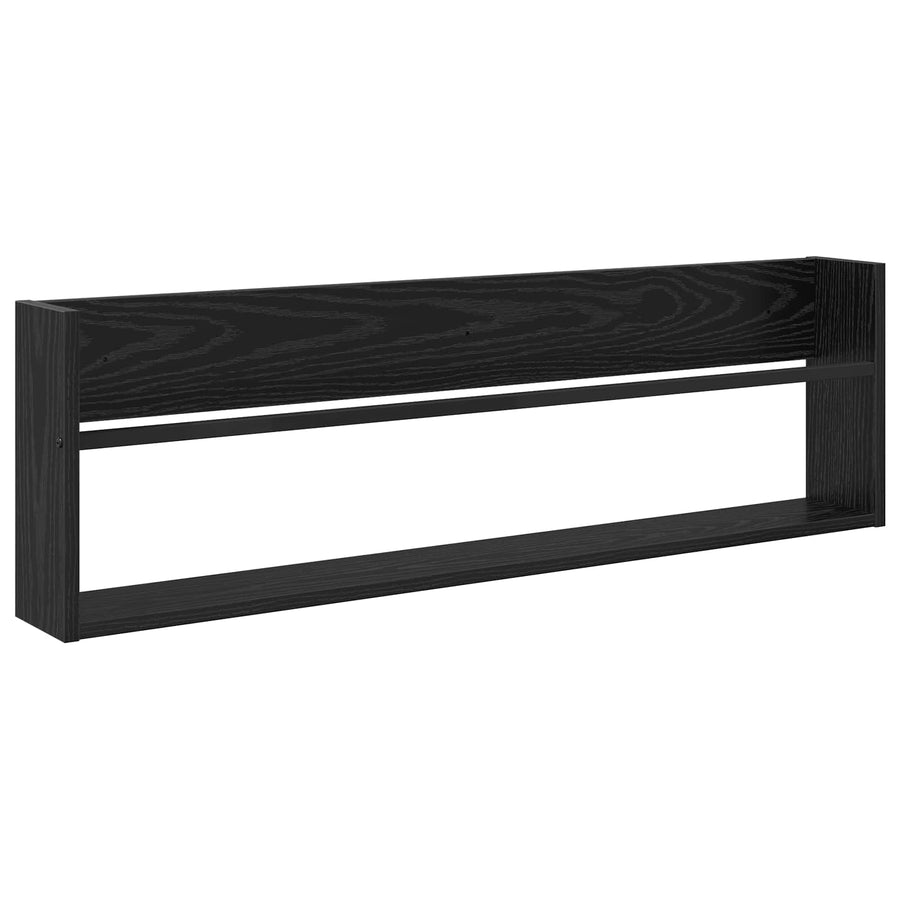 Tijdschrift Rek Bewerkt Hout 1 100 x 12 x 30 cm Zwart eiken