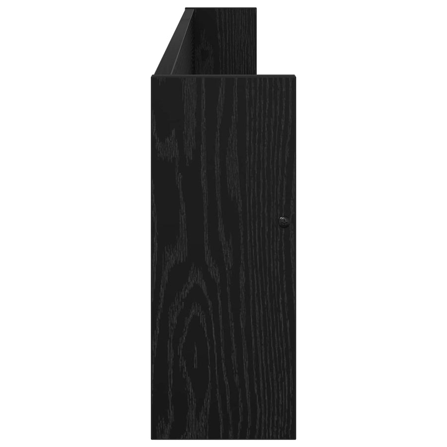 Tijdschrift Rek Bewerkt Hout 1 100 x 12 x 30 cm Zwart eiken