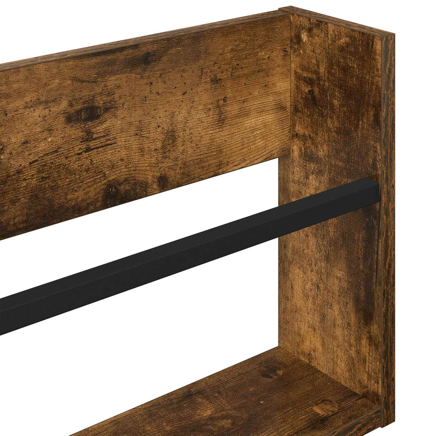 Tijdschrift Rek Bewerkt Hout 1 100 x 12 x 30 cm Gerookt eiken