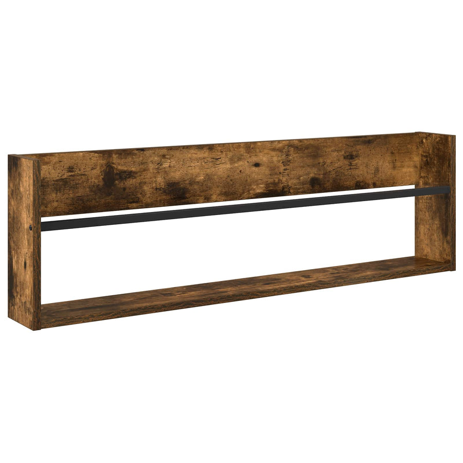 Tijdschrift Rek Bewerkt Hout 1 100 x 12 x 30 cm Gerookt eiken