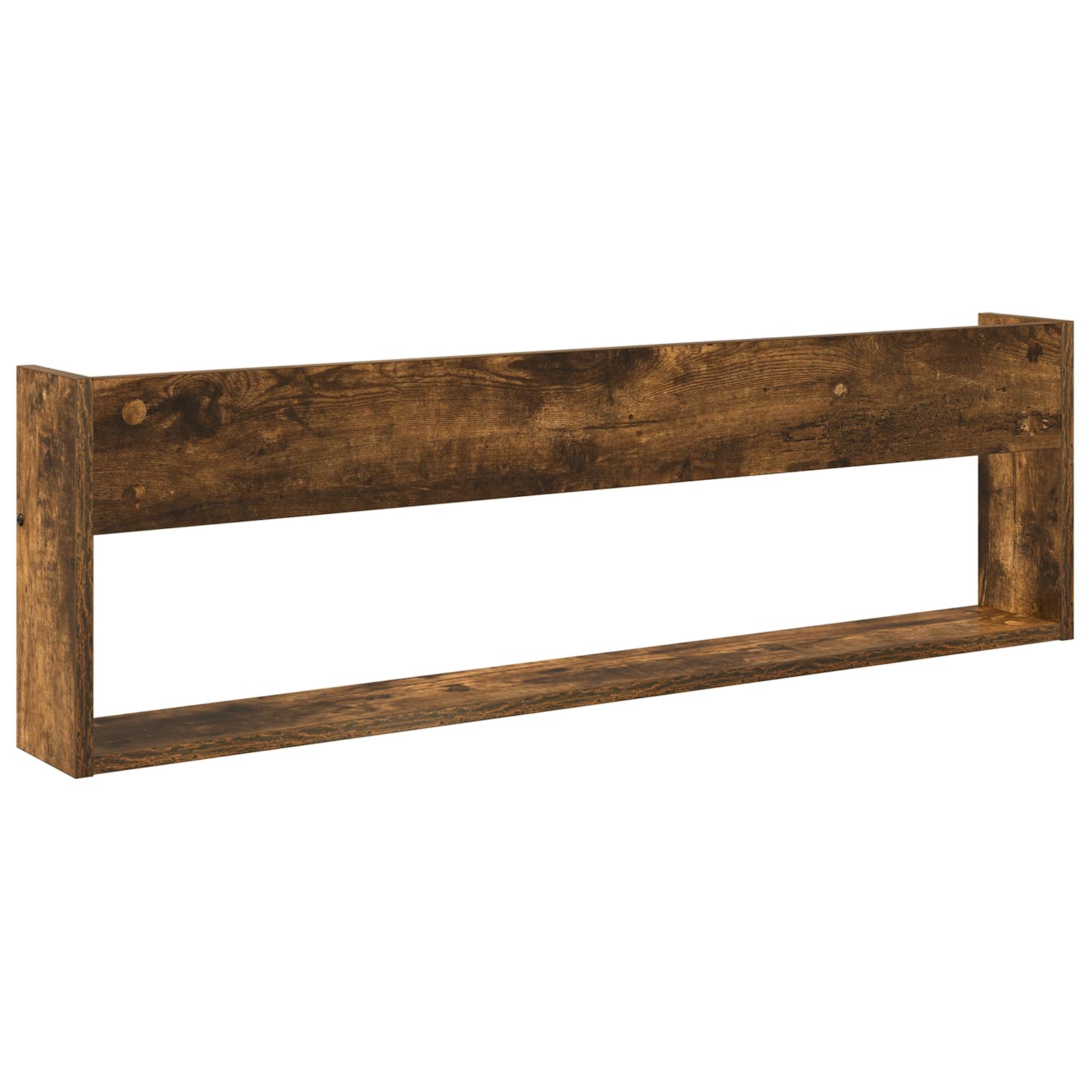 Tijdschrift Rek Met Plank 2 Pcs 100 x 12 x 30 cm Gerookt eiken