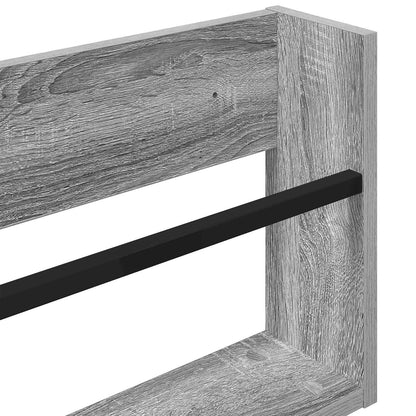 Tijdschrift Rek Met Plank 2 Pcs 100 x 12 x 30 cm Grijs sonoma