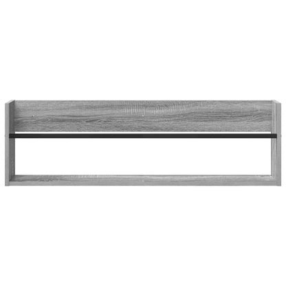 Tijdschrift Rek Met Plank 2 Pcs 100 x 12 x 30 cm Grijs sonoma
