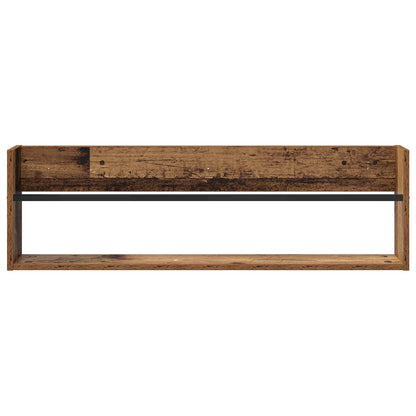 Tijdschrift Rek Met Plank Oudhout Bewerkt Hout 1 100 x 12 x 30 cm Oud hout