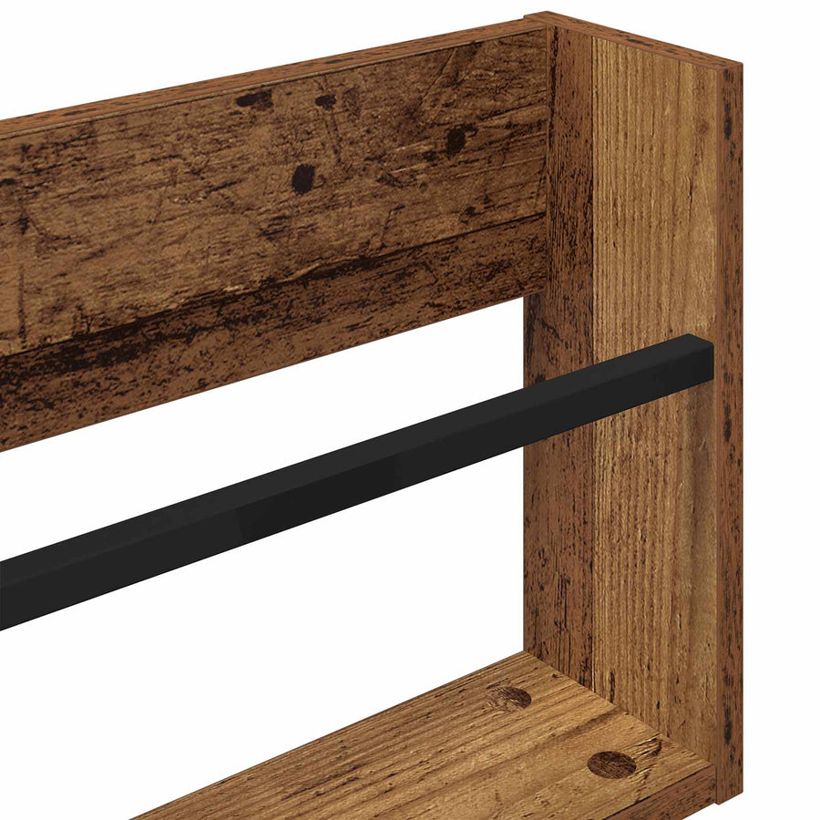 Tijdschrift Rek 2 Pcs Oudhout Bewerkt Hout 100 x 12 x 30 cm Oud hout