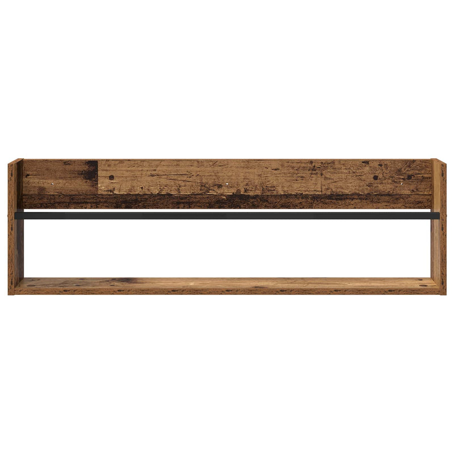 Tijdschrift Rek 2 Pcs Oudhout Bewerkt Hout 100 x 12 x 30 cm Oud hout