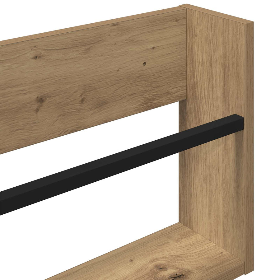 Tijdschrift Rek Artisan Eiken Bewerkt Hout 1 100 x 12 x 30 cm artisanaal eikenkleurig