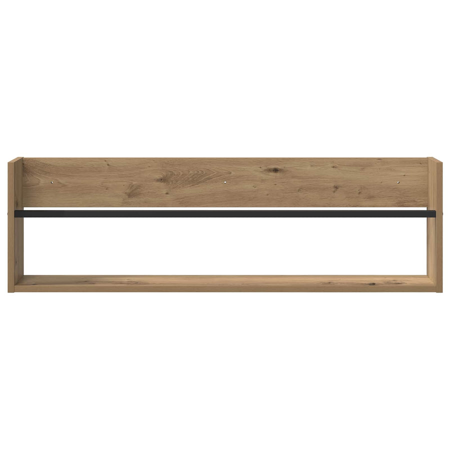 Tijdschrift Rek Met Plank 2 Pcs Artisan Eiken 100 x 12 x 30 cm artisanaal eikenkleurig