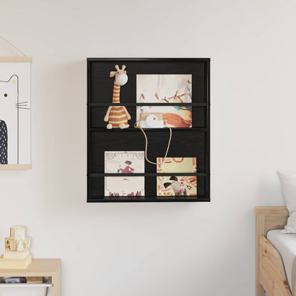 Tijdschrift Rek Bewerkt Hout 1 60 x 12 x 70 cm Zwart eiken