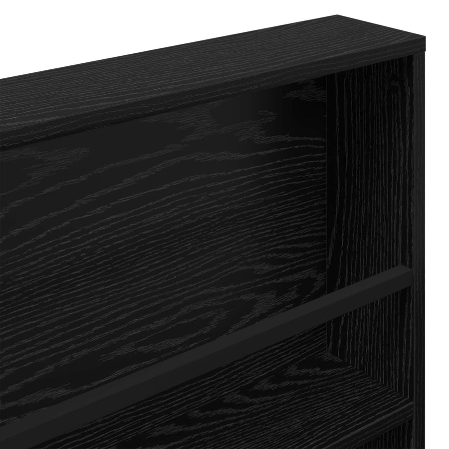 Tijdschrift Rek 2 Pcs Bewerkt Hout 60 x 12 x 70 cm Zwart eiken