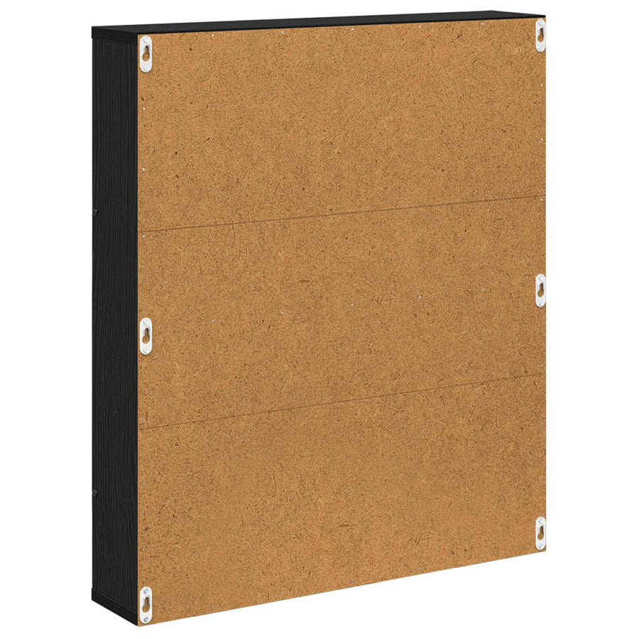 Tijdschrift Rek 2 Pcs Bewerkt Hout 60 x 12 x 70 cm Zwart eiken