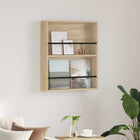 Tijdschriftrek 60x12x70 cm bewerkt hout Sonoma eiken