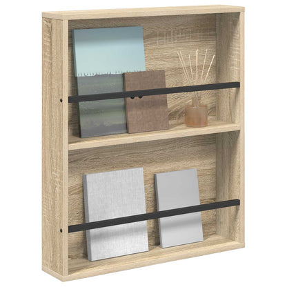 Tijdschrift Rek Bewerkt Hout 1 60 x 12 x 70 cm Sonoma eiken