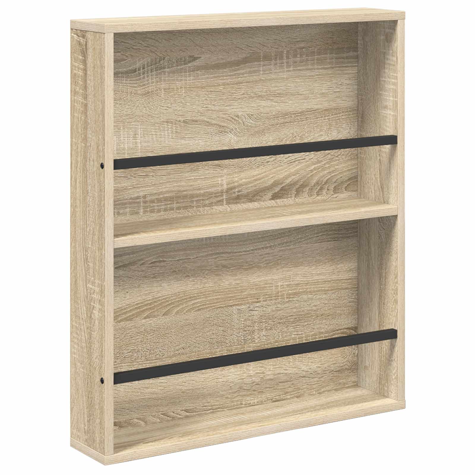 Tijdschrift Rek 2 Pcs Bewerkt Hout 60 x 12 x 70 cm Sonoma eiken