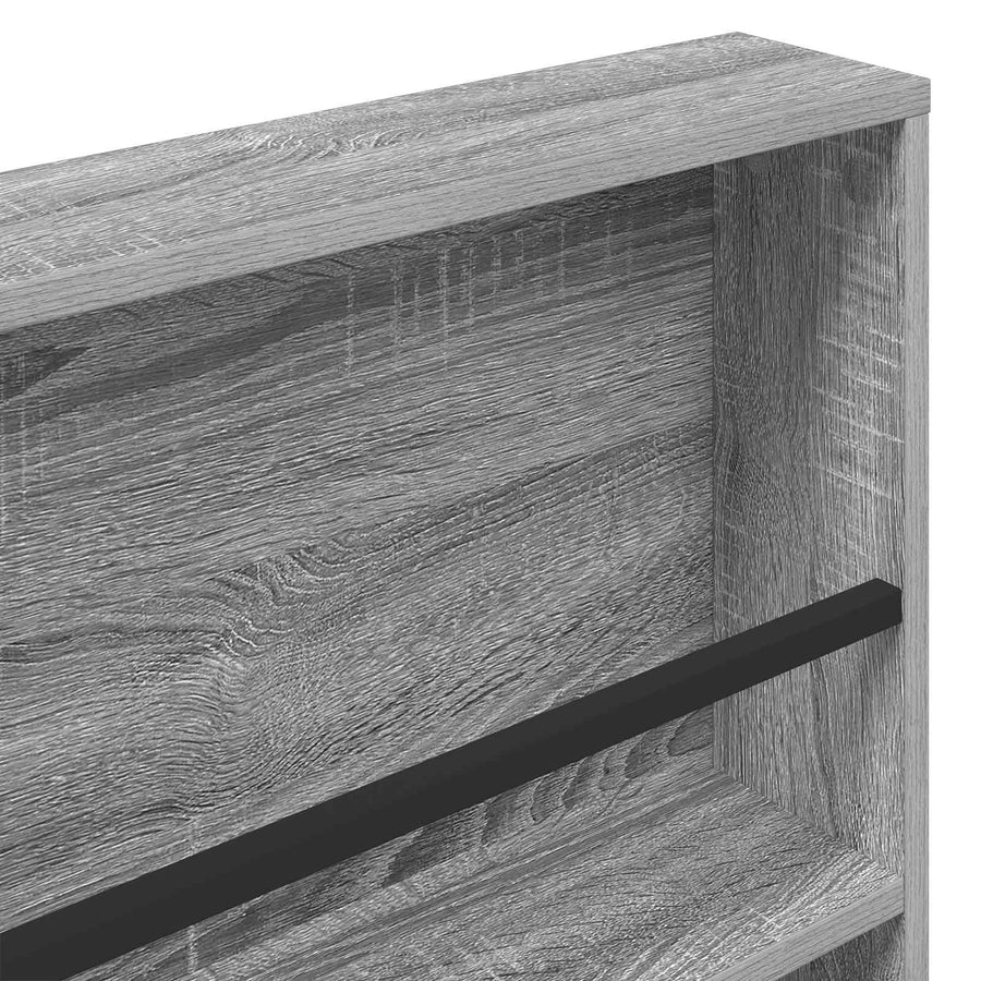 Tijdschrift Rek 2 Pcs Bewerkt Hout 60 x 12 x 70 cm Grijs sonoma