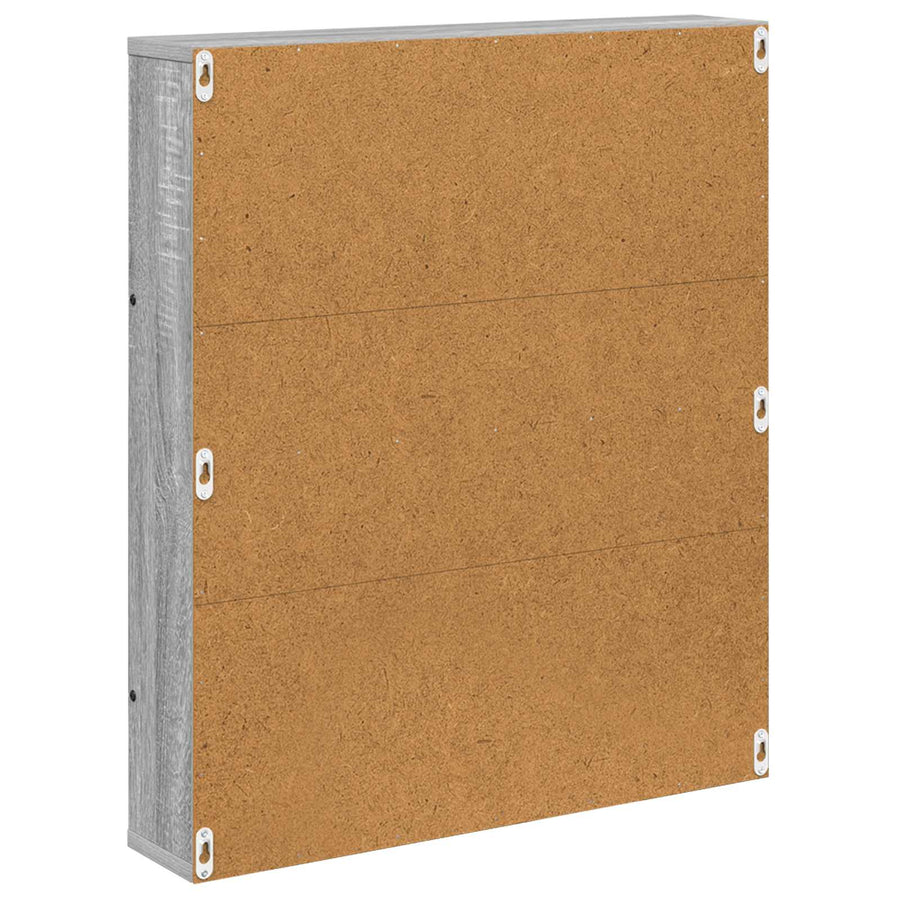 Tijdschrift Rek 2 Pcs Bewerkt Hout 60 x 12 x 70 cm Grijs sonoma