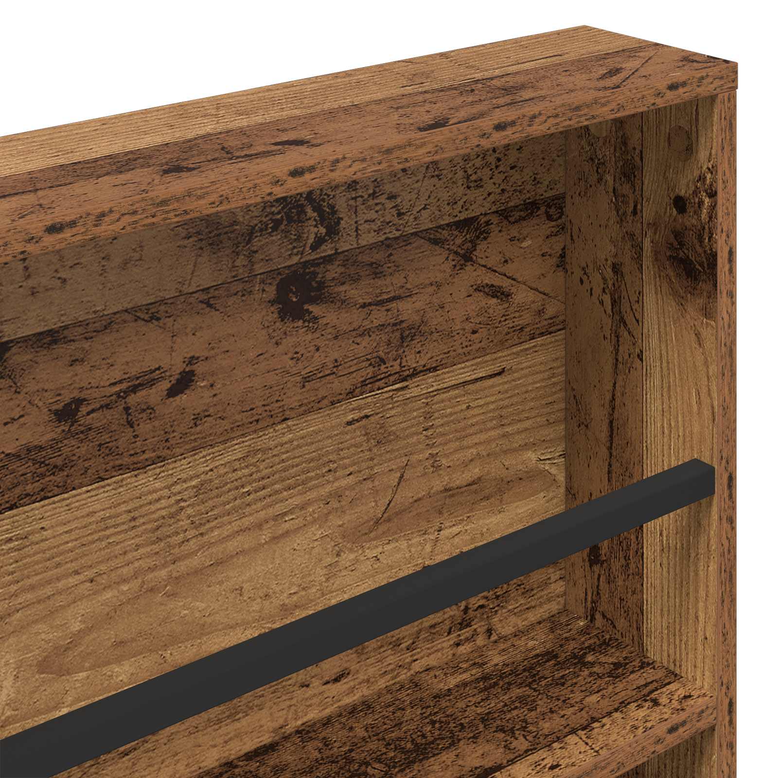 Tijdschrift Rek 2 Pcs Oudhout Bewerkt Hout 60 x 12 x 70 cm Oud hout