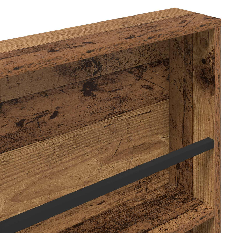Tijdschrift Rek 2 Pcs Oudhout Bewerkt Hout 60 x 12 x 70 cm Oud hout