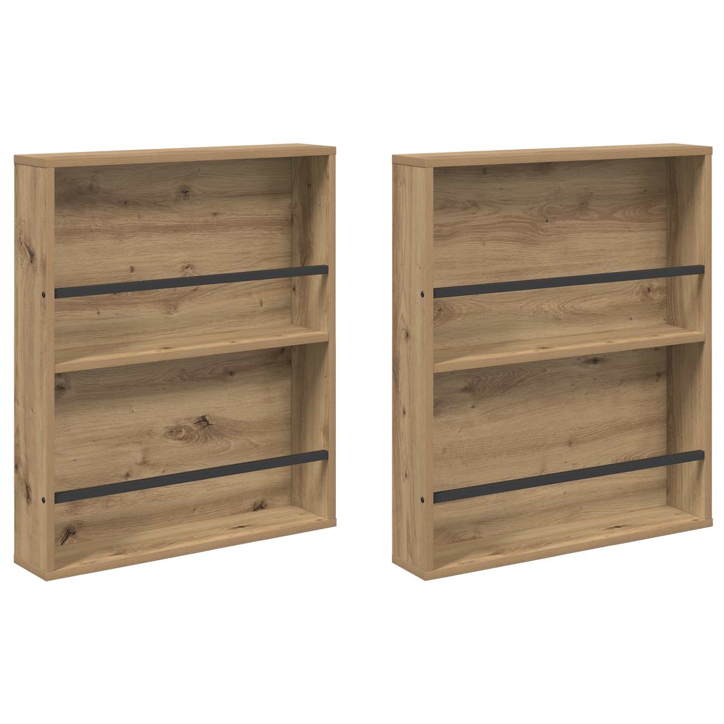 Tijdschrift Rek Met Plank 2 Pcs Artisan Eiken 60 x 12 x 70 cm artisanaal eikenkleurig