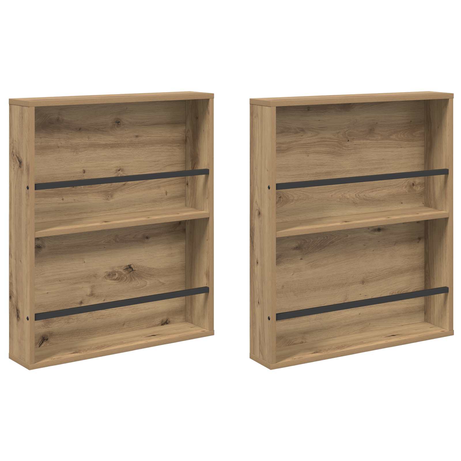 Tijdschrift Rek Met Plank 2 Pcs Artisan Eiken 60 x 12 x 70 cm artisanaal eikenkleurig