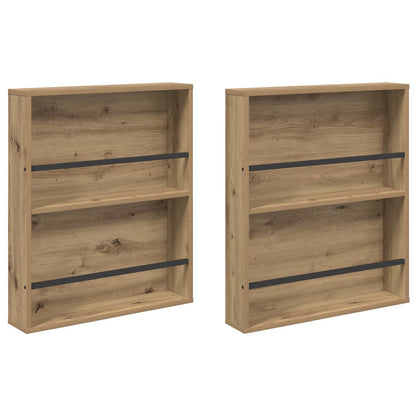 Tijdschrift Rek Met Plank 2 Pcs Artisan Eiken 60 x 12 x 70 cm artisanaal eikenkleurig