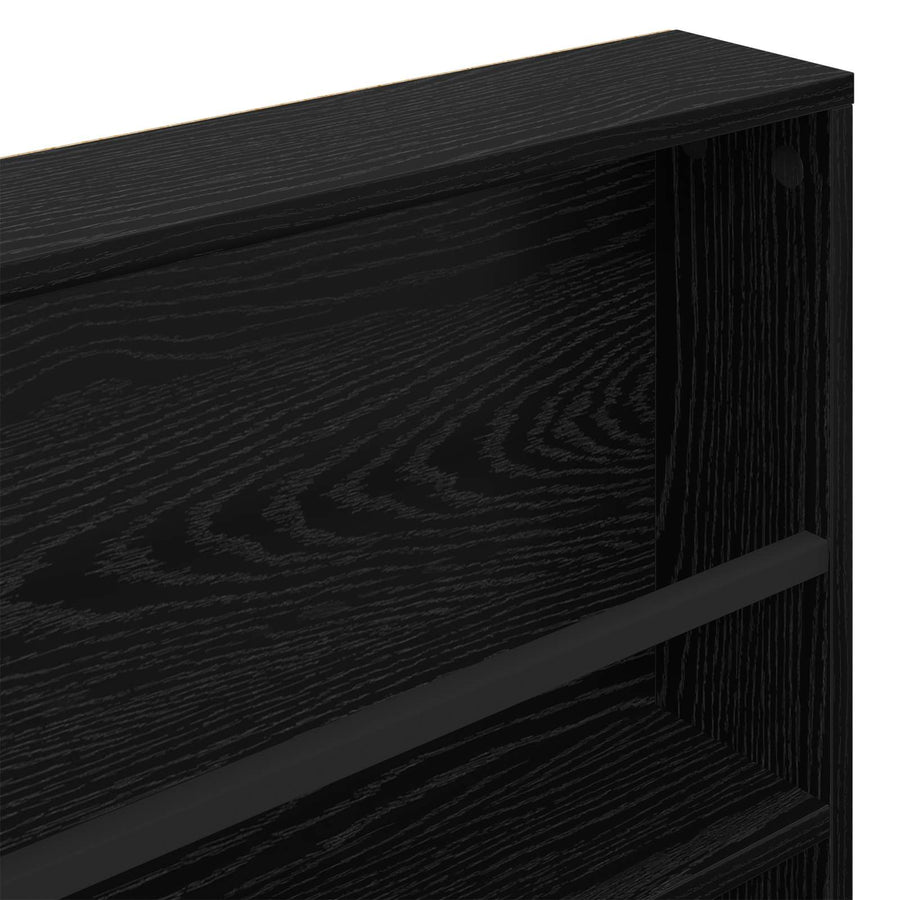 Tijdschrift Rek 2 Pcs Bewerkt Hout 80 x 12 x 70 cm Zwart eiken