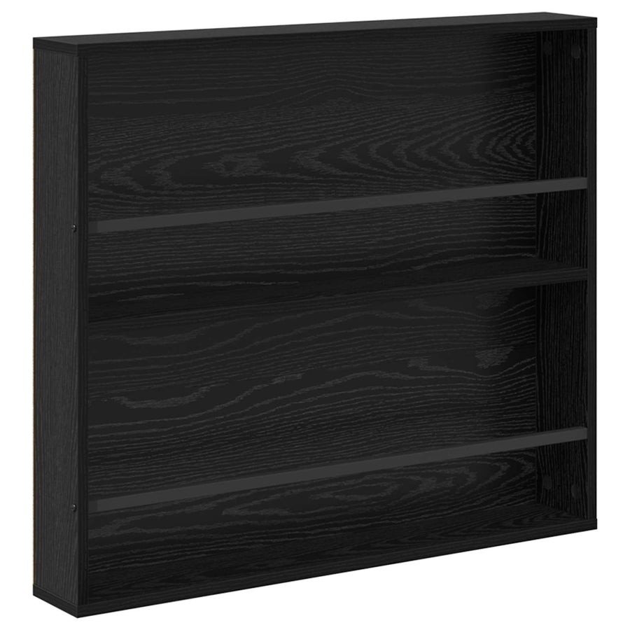Tijdschrift Rek 2 Pcs Bewerkt Hout 80 x 12 x 70 cm Zwart eiken