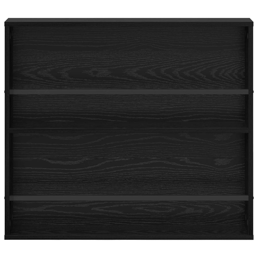 Tijdschrift Rek 2 Pcs Bewerkt Hout 80 x 12 x 70 cm Zwart eiken