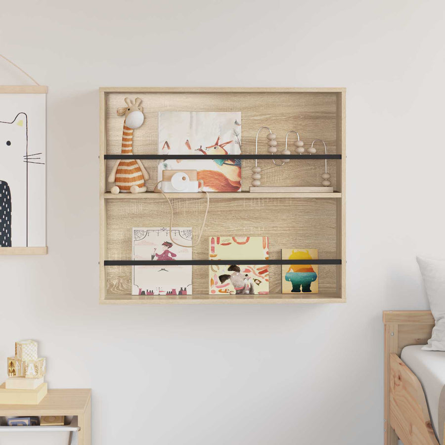Tijdschrift Rek Bewerkt Hout 1 80 x 12 x 70 cm Sonoma eiken