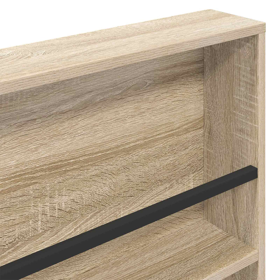 Tijdschrift Rek 2 Pcs Bewerkt Hout 80 x 12 x 70 cm Sonoma eiken