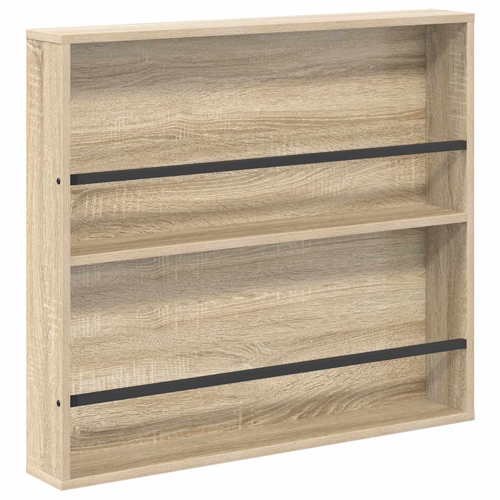 Tijdschrift Rek 2 Pcs Bewerkt Hout 80 x 12 x 70 cm Sonoma eiken