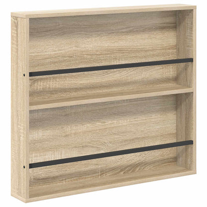 Tijdschrift Rek 2 Pcs Bewerkt Hout 80 x 12 x 70 cm Sonoma eiken
