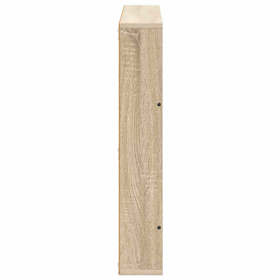 Tijdschrift Rek 2 Pcs Bewerkt Hout 80 x 12 x 70 cm Sonoma eiken