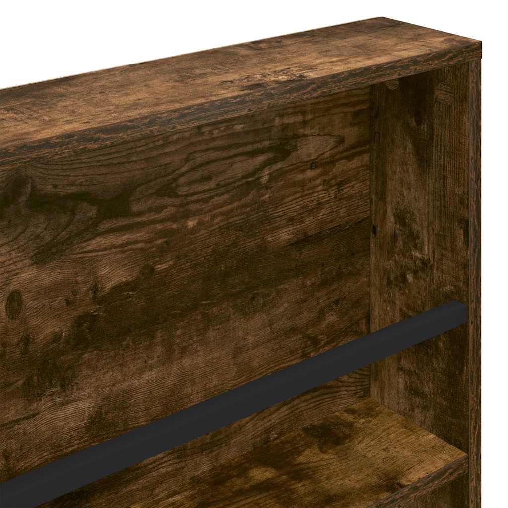 Tijdschrift Rek Met Plank 2 Pcs 80 x 12 x 70 cm Gerookt eiken