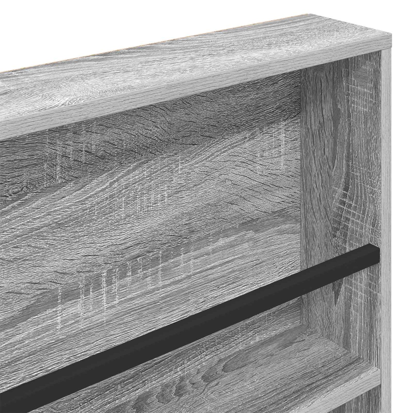 Tijdschrift Rek 2 Pcs Bewerkt Hout 80 x 12 x 70 cm Grijs sonoma