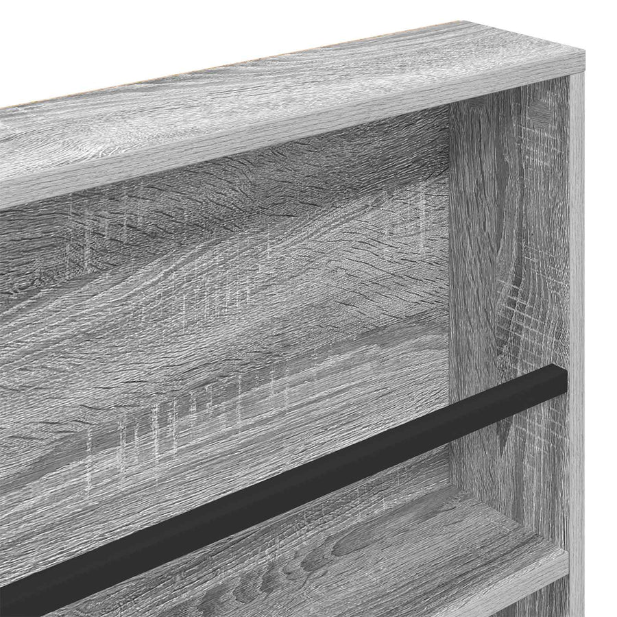 Tijdschrift Rek 2 Pcs Bewerkt Hout 80 x 12 x 70 cm Grijs sonoma
