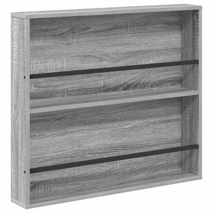 Tijdschrift Rek 2 Pcs Bewerkt Hout 80 x 12 x 70 cm Grijs sonoma