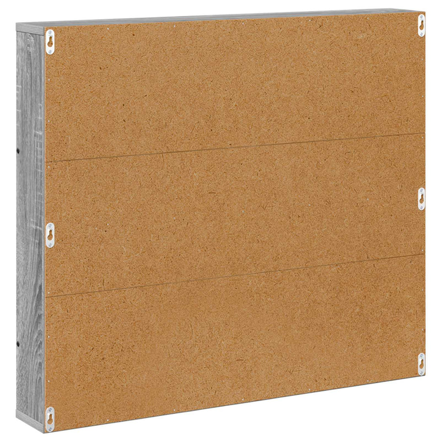 Tijdschrift Rek 2 Pcs Bewerkt Hout 80 x 12 x 70 cm Grijs sonoma