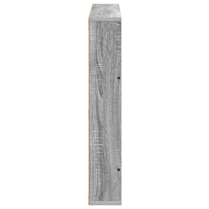Tijdschrift Rek 2 Pcs Bewerkt Hout 80 x 12 x 70 cm Grijs sonoma