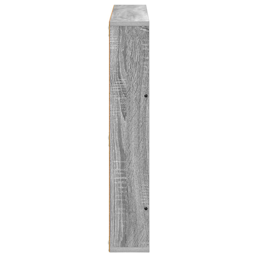 Tijdschrift Rek 2 Pcs Bewerkt Hout 80 x 12 x 70 cm Grijs sonoma