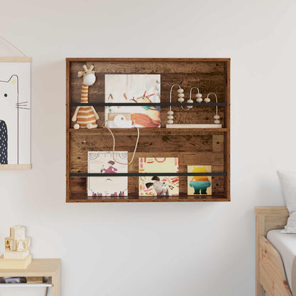 Tijdschrift Rek Met Plank Oudhout Bewerkt Hout 1 80 x 12 x 70 cm Oud hout