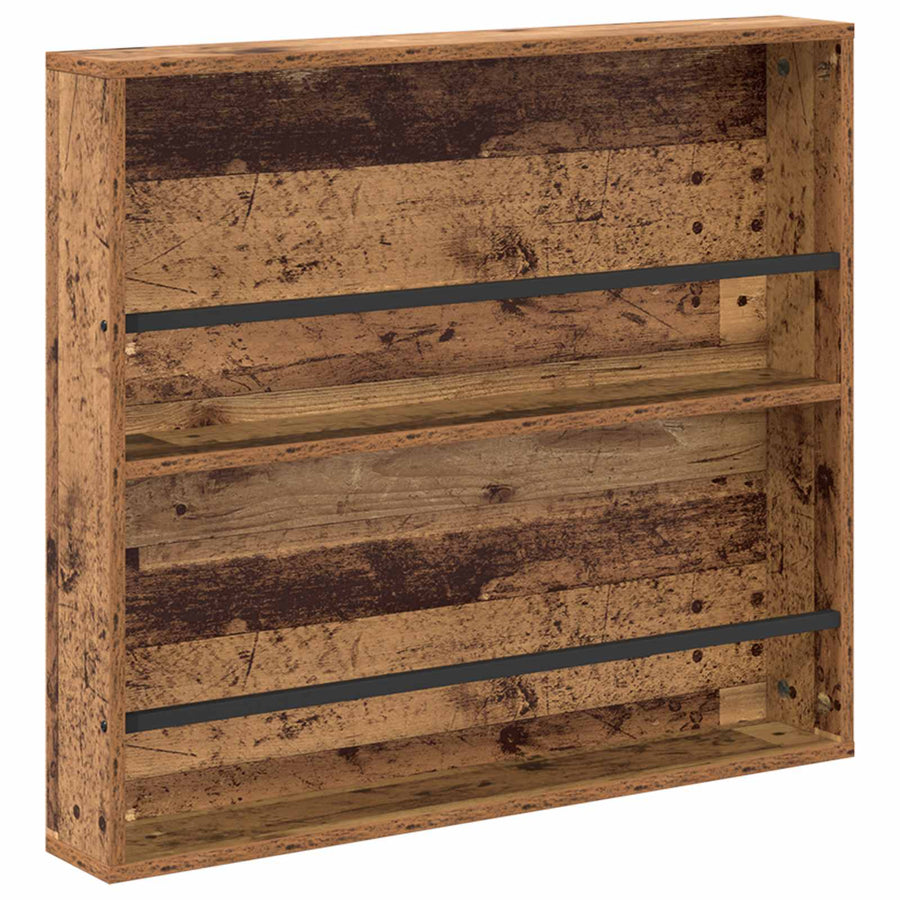 Tijdschrift Rek 2 Pcs Oudhout Bewerkt Hout 80 x 12 x 70 cm Oud hout