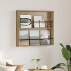 Tijdschriftrek 80x12x70 cm bewerkt eikenhout